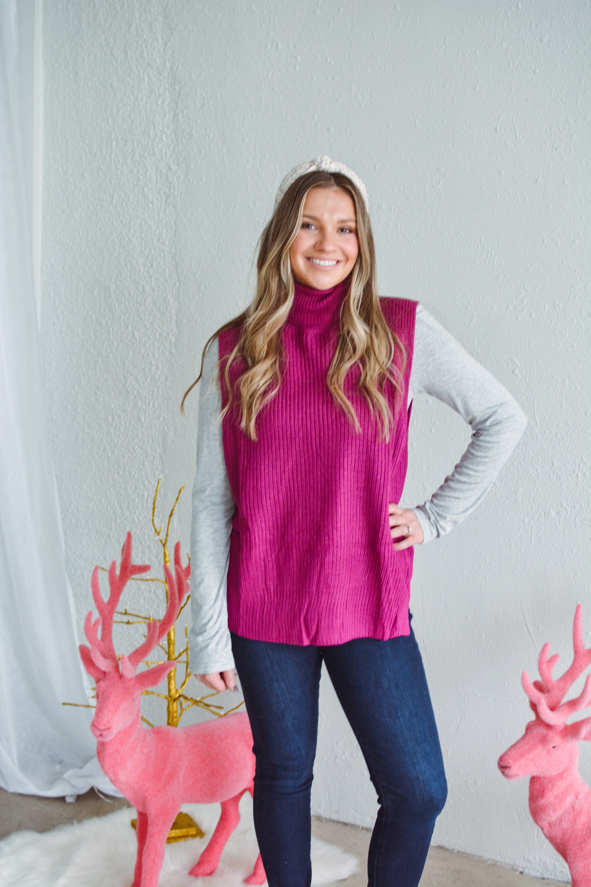 Celine Fuchsia Sweater Vest Celine Fuchsia Sweater Vest