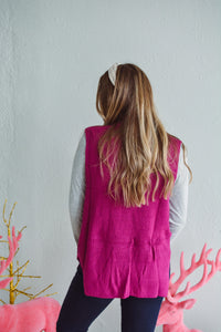 Celine Fuchsia Sweater Vest