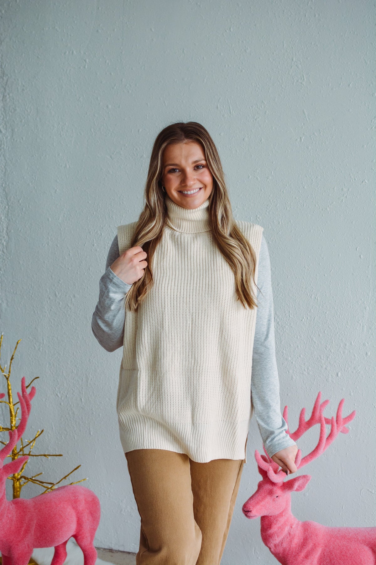 Celine Cream Sweater Vest