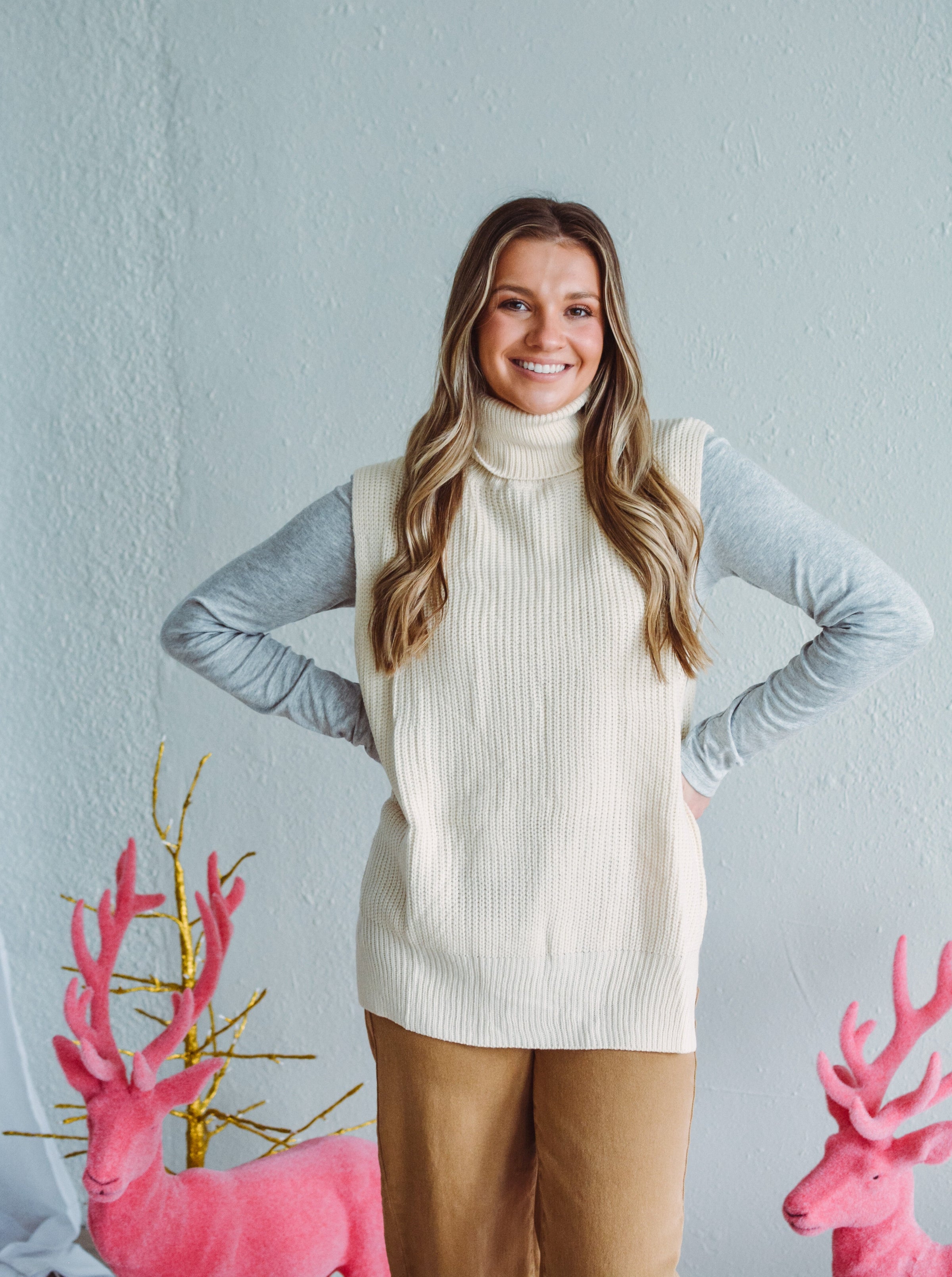 Celine Cream Sweater Vest Celine Cream Sweater Vest