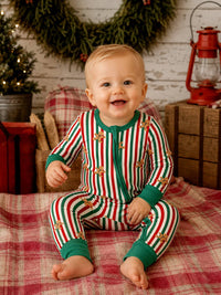 Gingerbread 2-Way Zip Romper