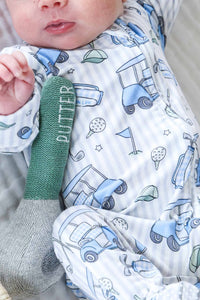 Caddie Crew Blue Zipper Footie