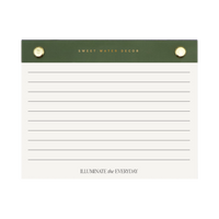 Small Green Gold Notepad