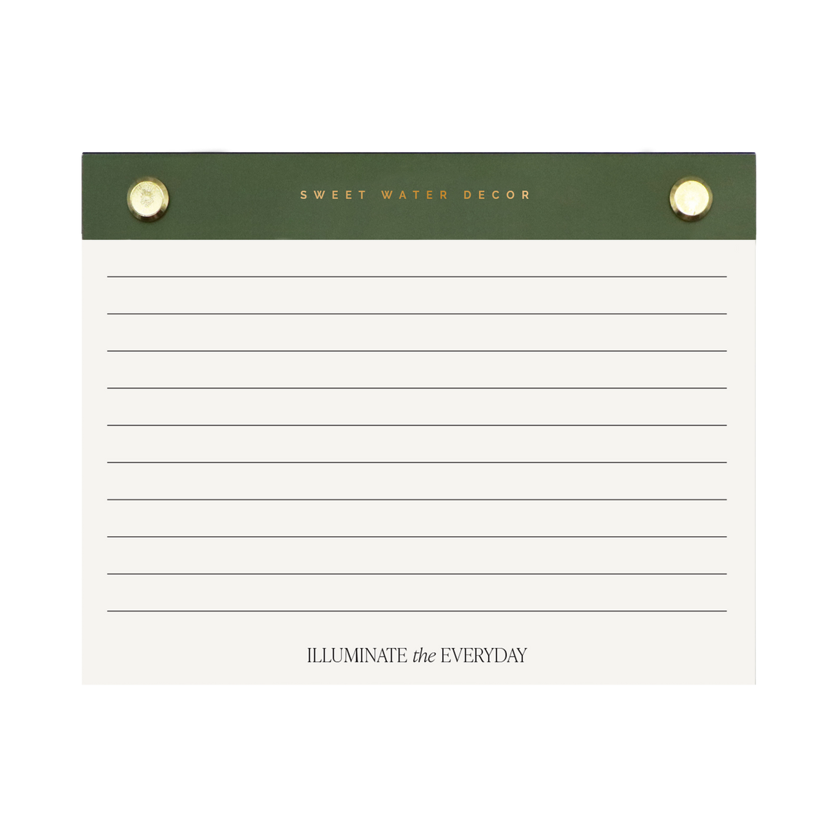 Small Green Gold Notepad