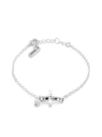Silver Dainty Cross Bracelet