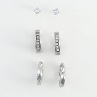 Waterproof Earrings Narelle Pave Hoop Earring Trios