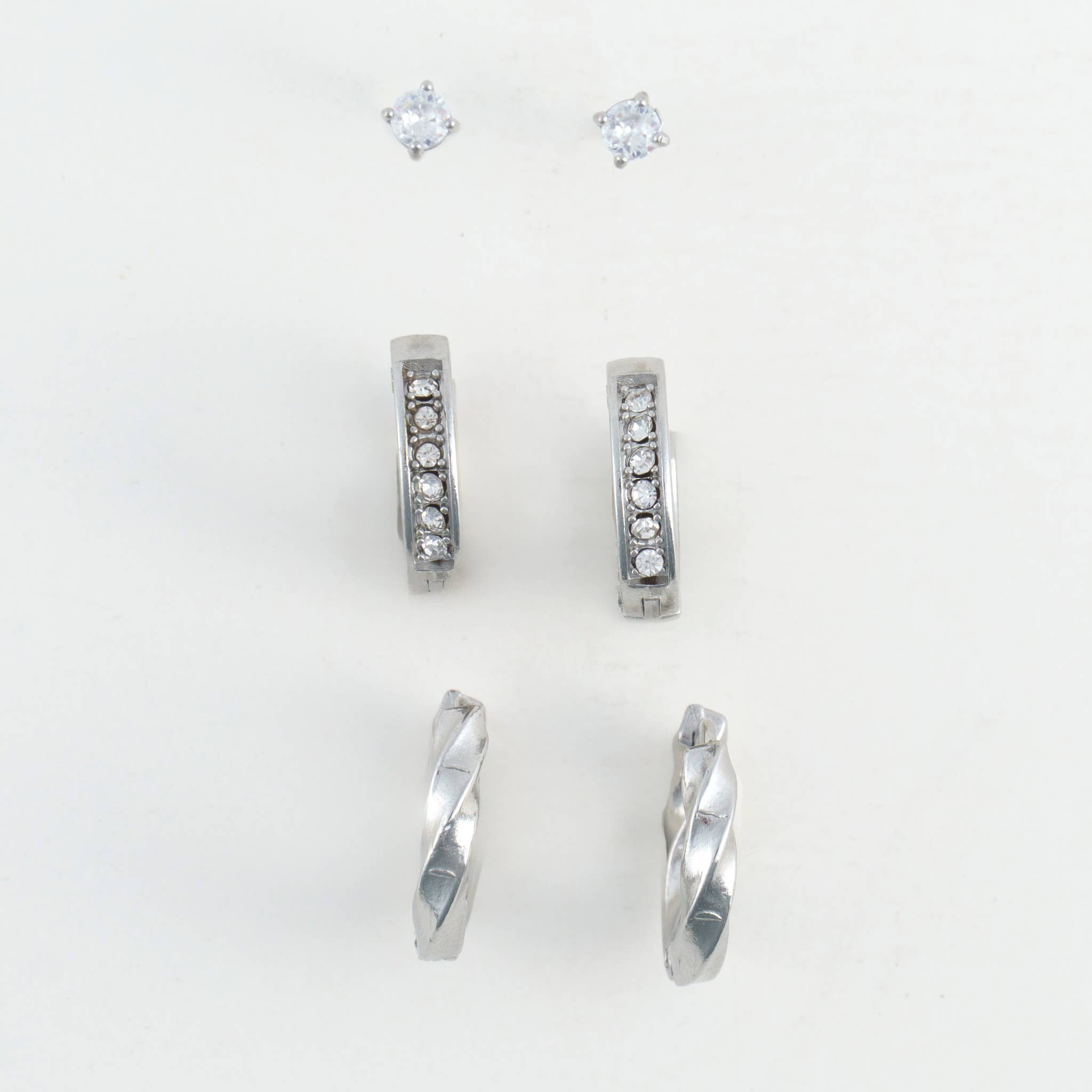 Waterproof Earrings Narelle Pave Hoop Earring Trios