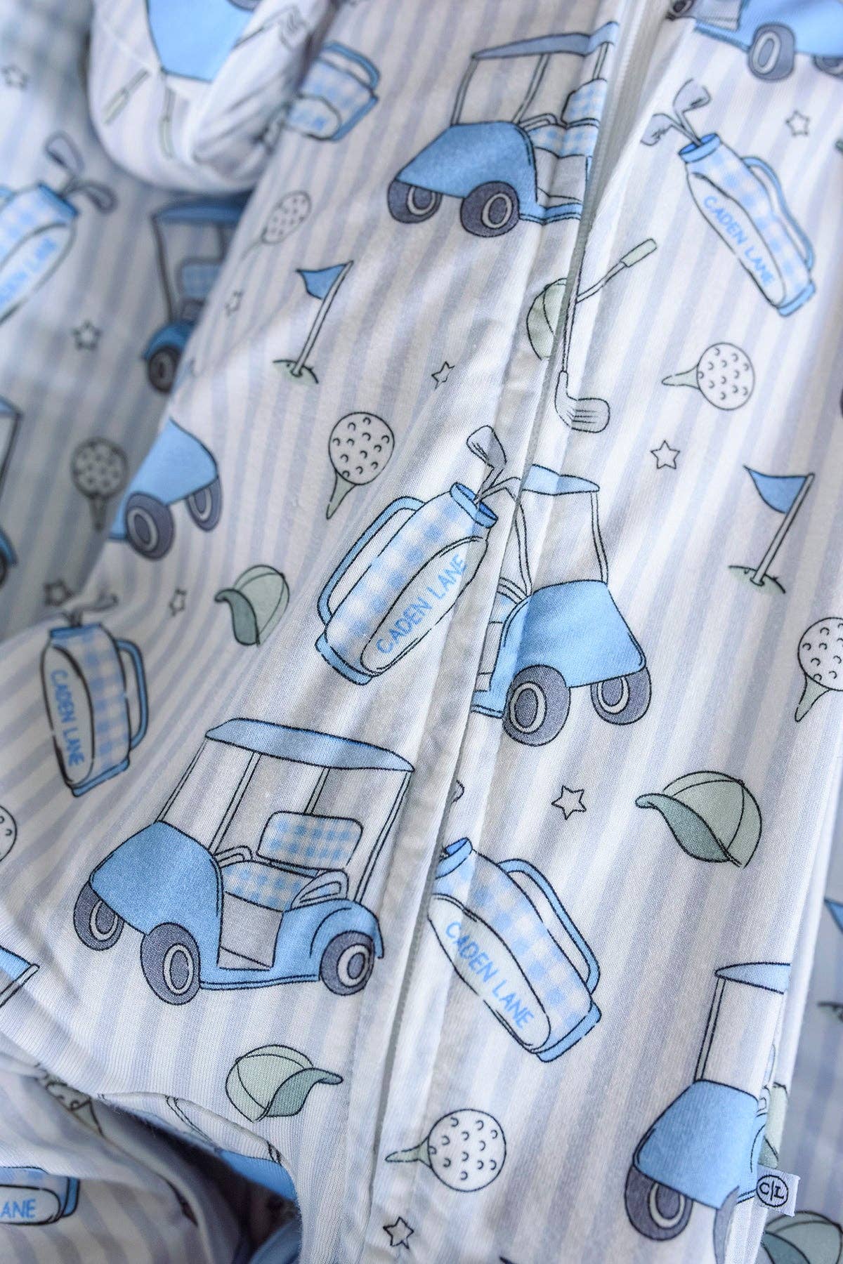 Caddie Crew Blue Zipper Footie