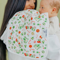 3 Pack Premium Burp Cloths - Christmas Classics