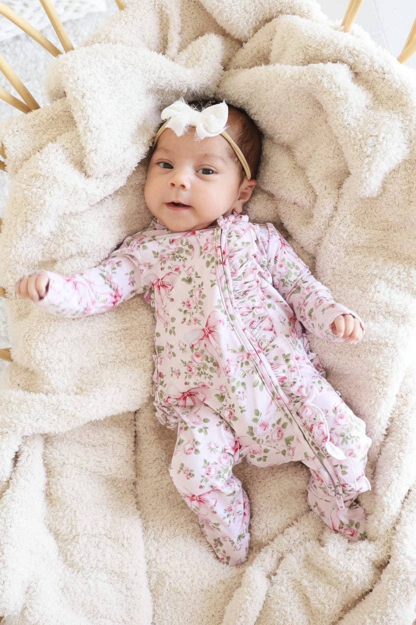 Bows in Bloom Ruffle Footie