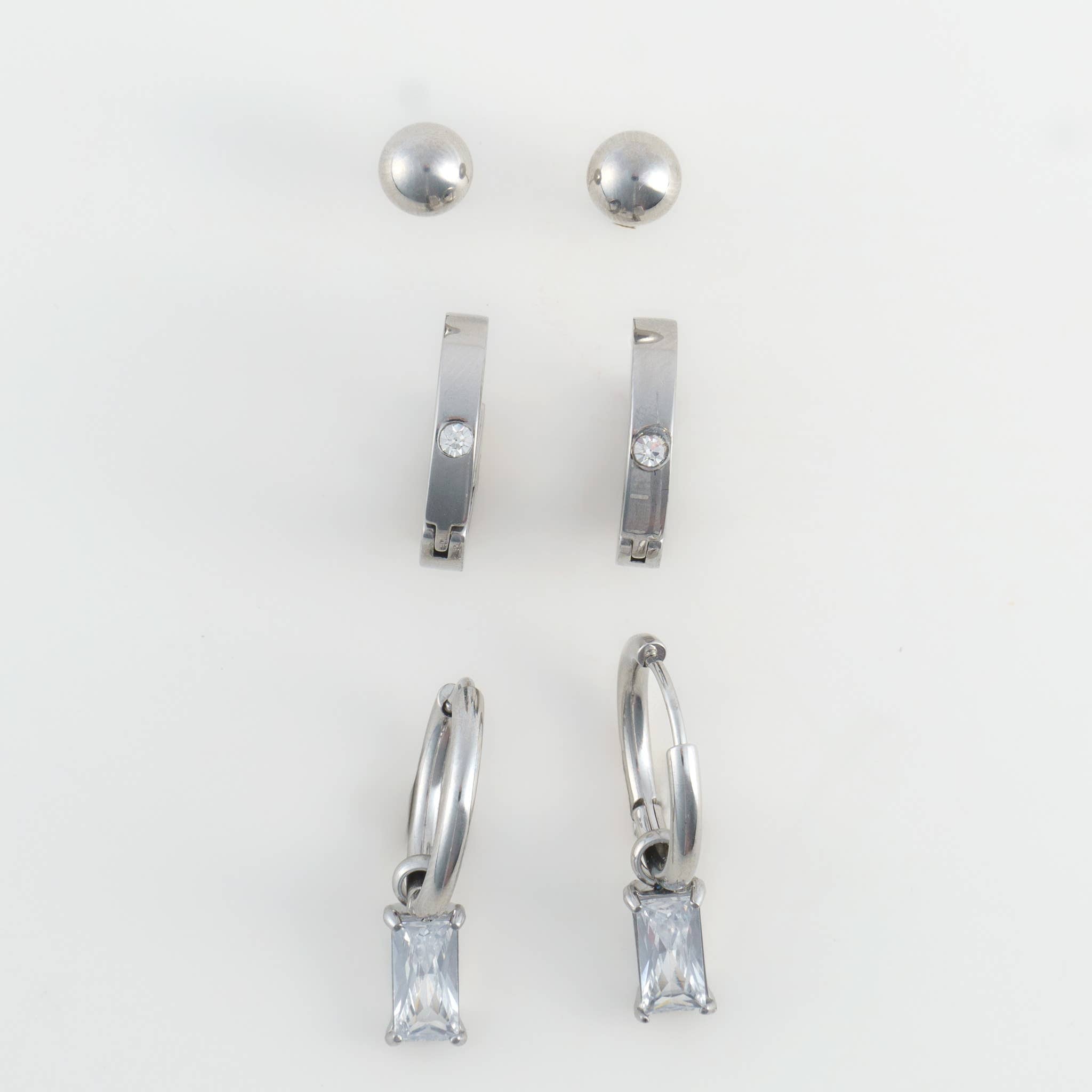 Waterproof Charm Hoop Earring Trio