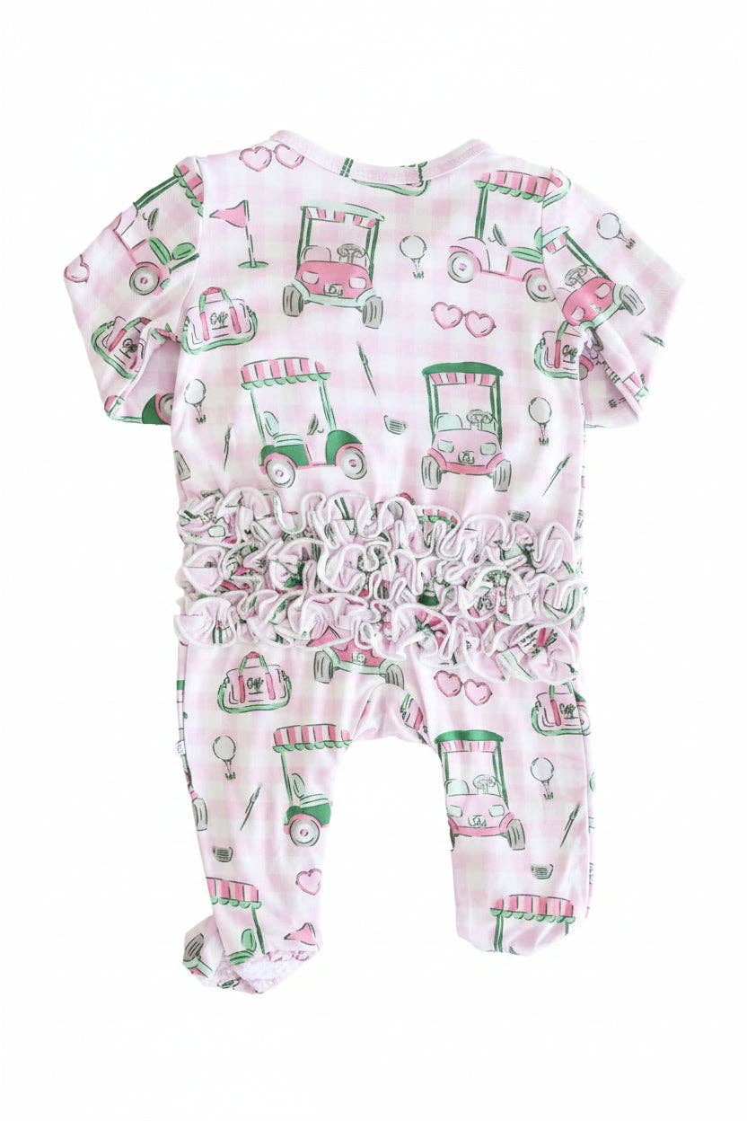 Birdie Babes Ruffle Zipper Footie