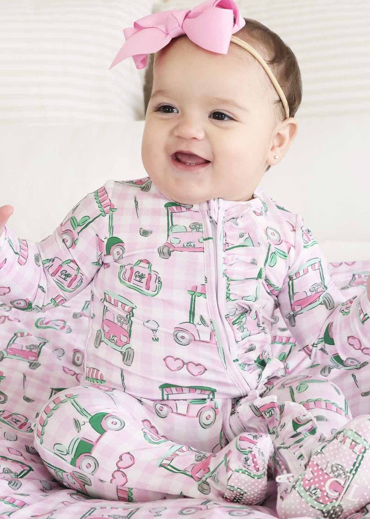 Birdie Babes Ruffle Zipper Footie