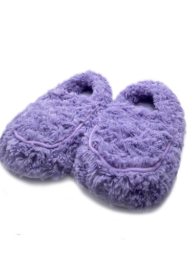 Curly Purple Warmies Slippers