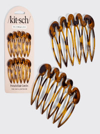 French Hair Combs - Tort