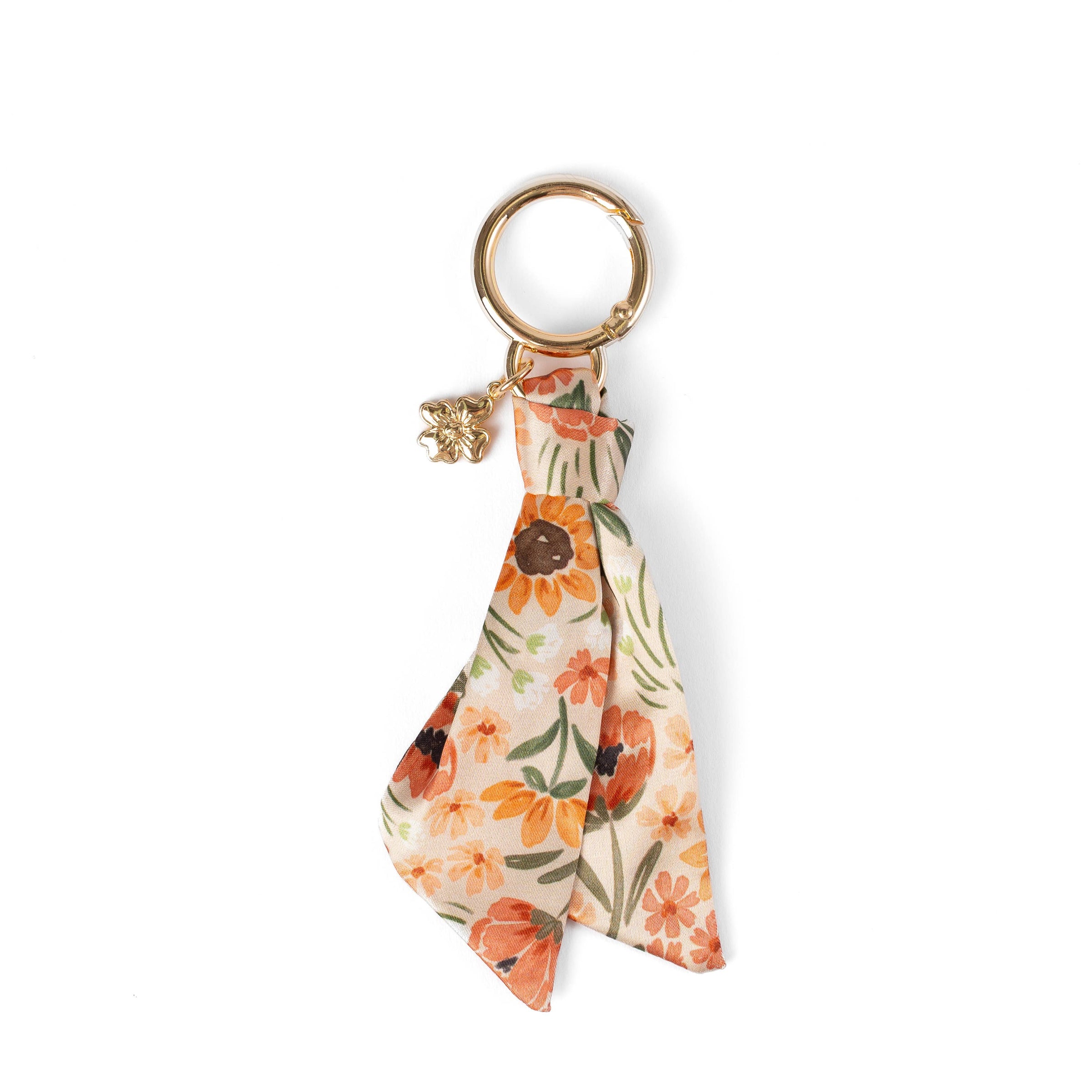 Floral Satin Keychain
