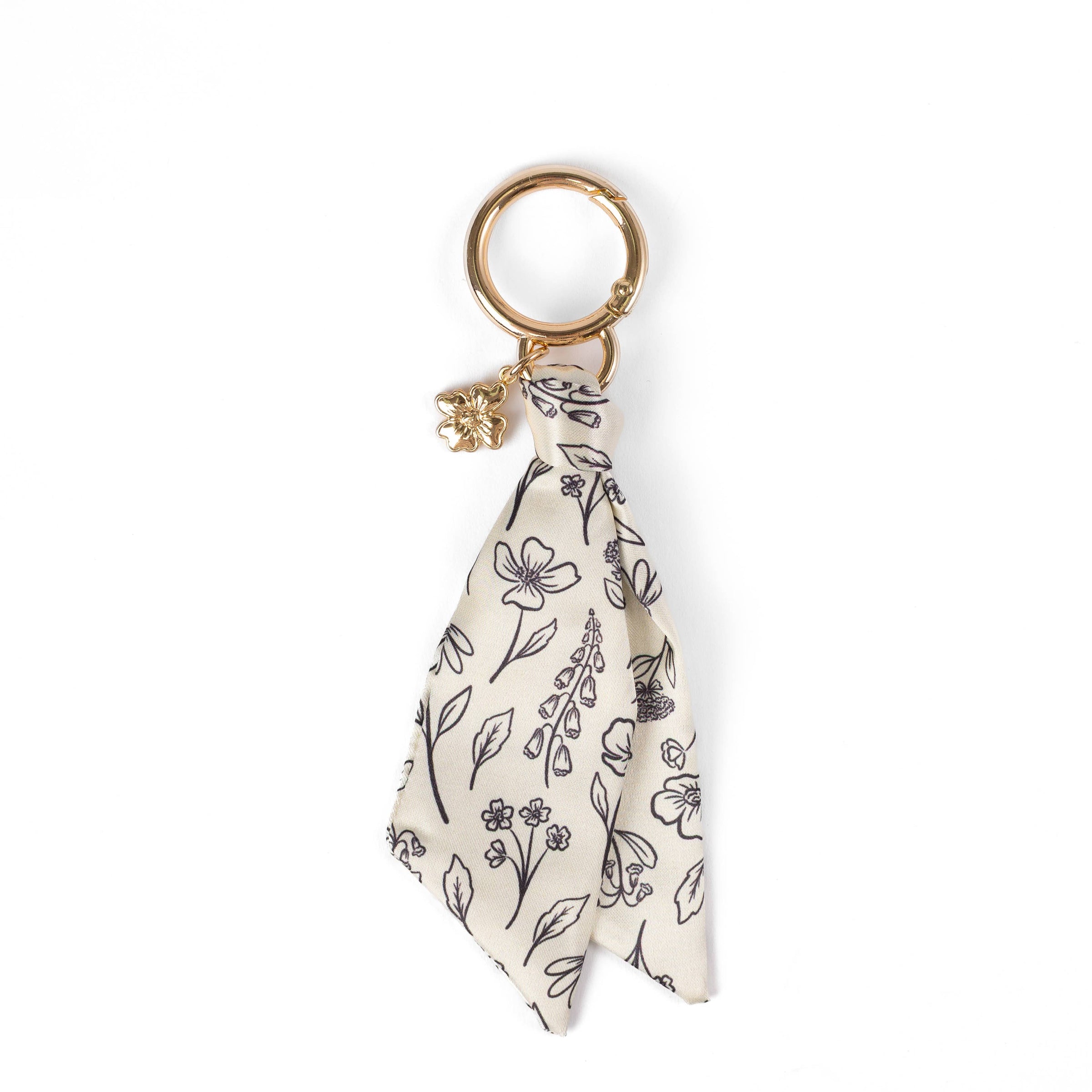 Floral Satin Keychain