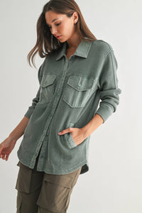 Silky Pine Waffle Jacket