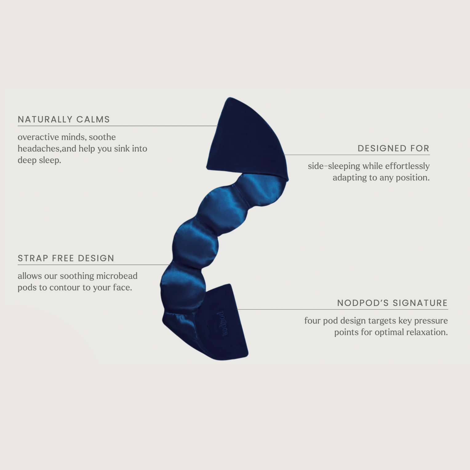 Nodpod Pink Silk Weighted Mask