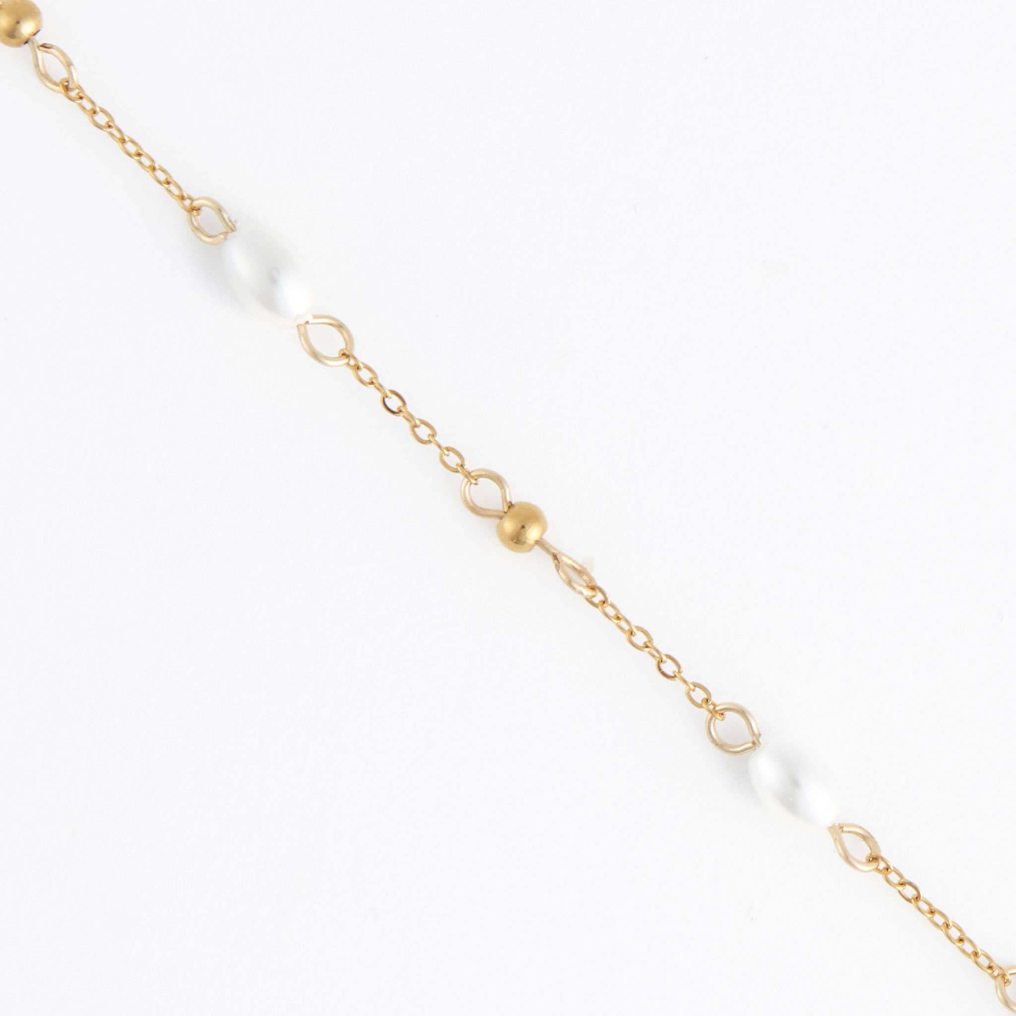 Waterproof Necklace 18" Pearl & Bead Station Narelle