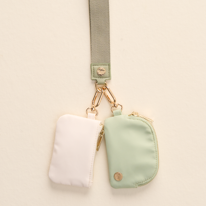 Dynamic Duo Pouch Wristlet-Sage