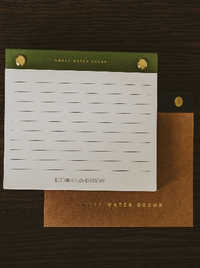 Small Green Gold Notepad