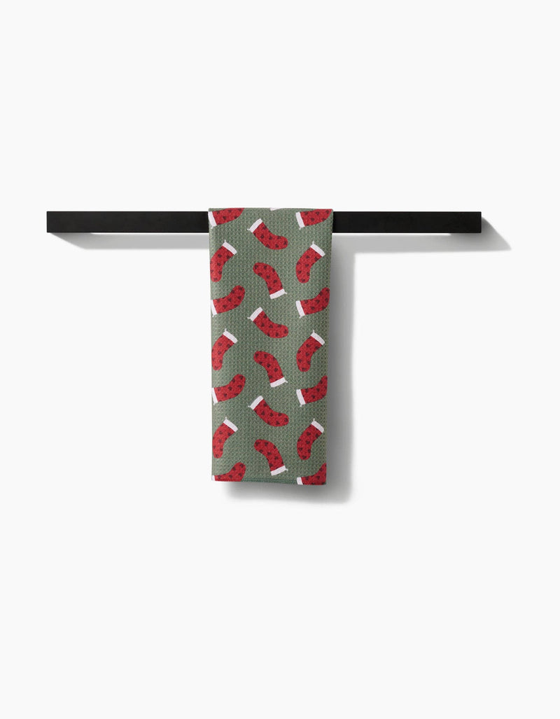 Heart Stockings Tea Towel