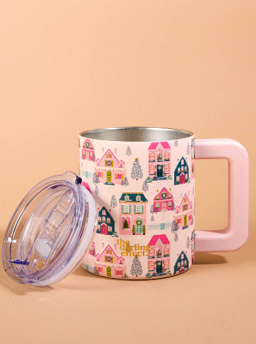 14 oz Insulated Mug-Sugarplum Lane