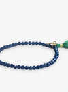 Patsy Navy Stretch Tassel Bracelet