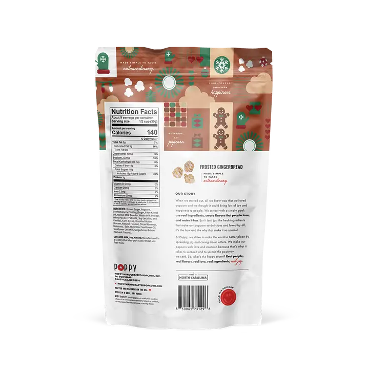Frosted Gingerbread Popcorn