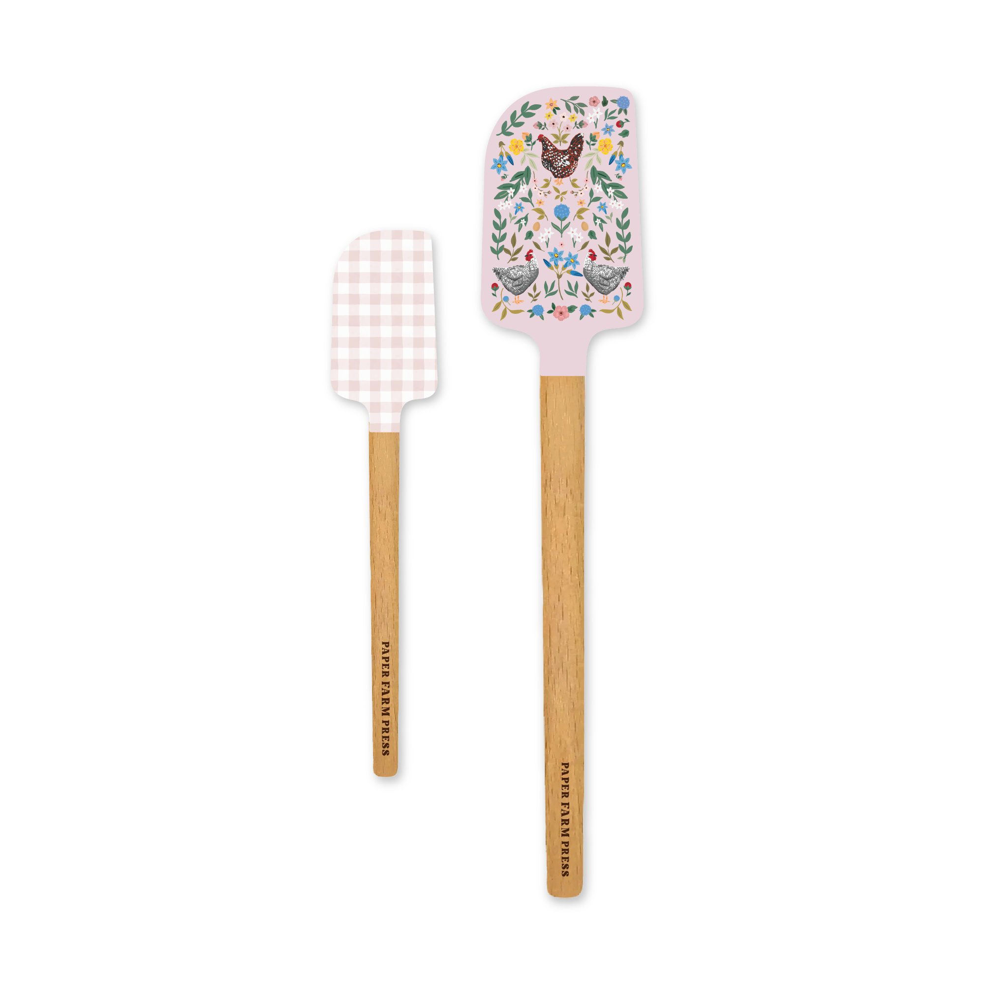 Chicken & Flowers Silicone Spatulas
