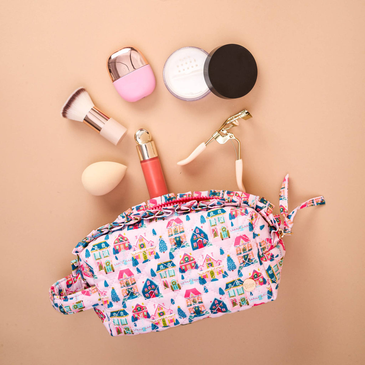 Sugarplum Lane Quilted Cosmetic Pouch