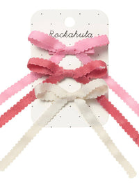 Scalloped Bow Tie Clips 3 pack