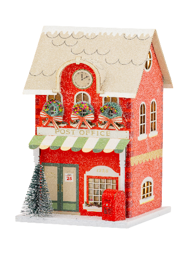 Post Office Lighted Village