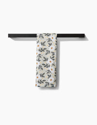 Painted Spring Flowers Tea Towel