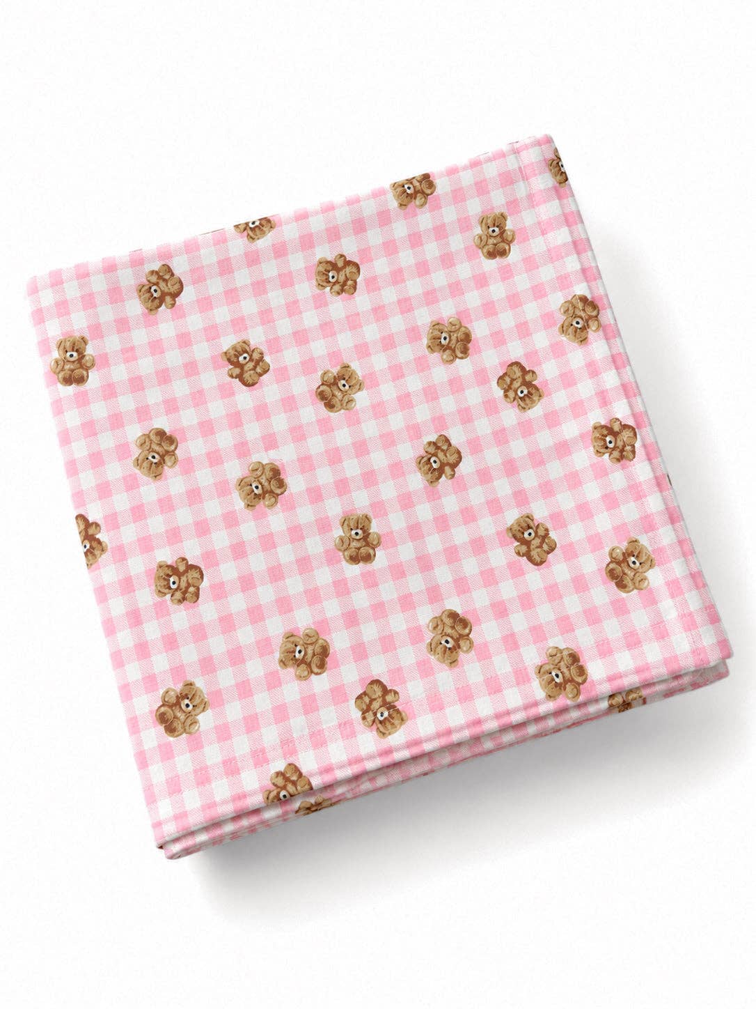 Pink Teddy Picnic Swaddle