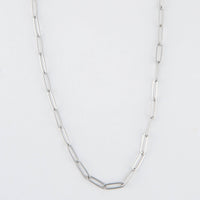 Waterproof 18" Paperclip Chain Necklace