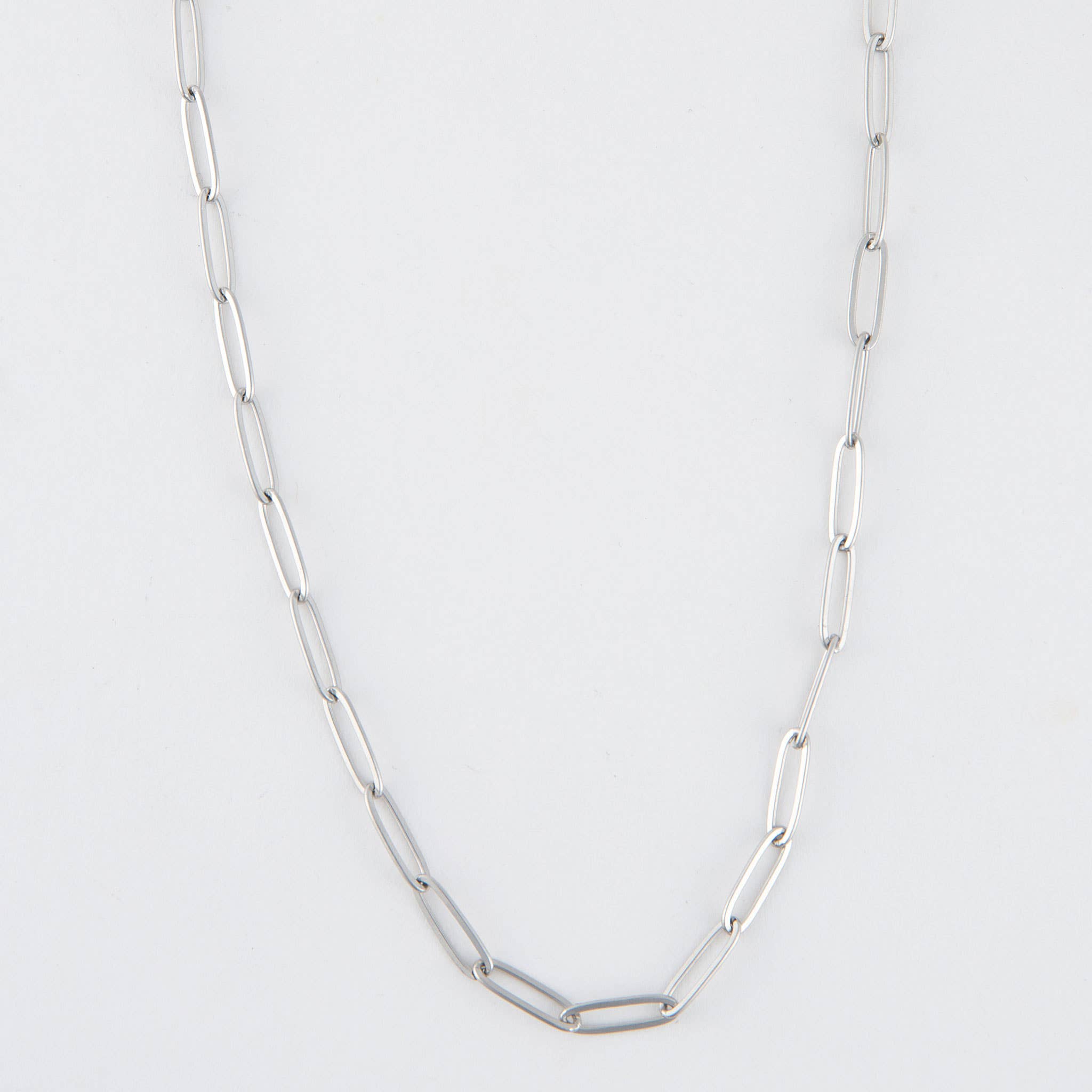 Waterproof 18" Paperclip Chain Necklace