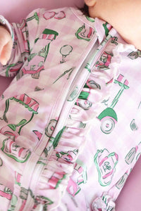 Birdie Babes Ruffle Zipper Footie