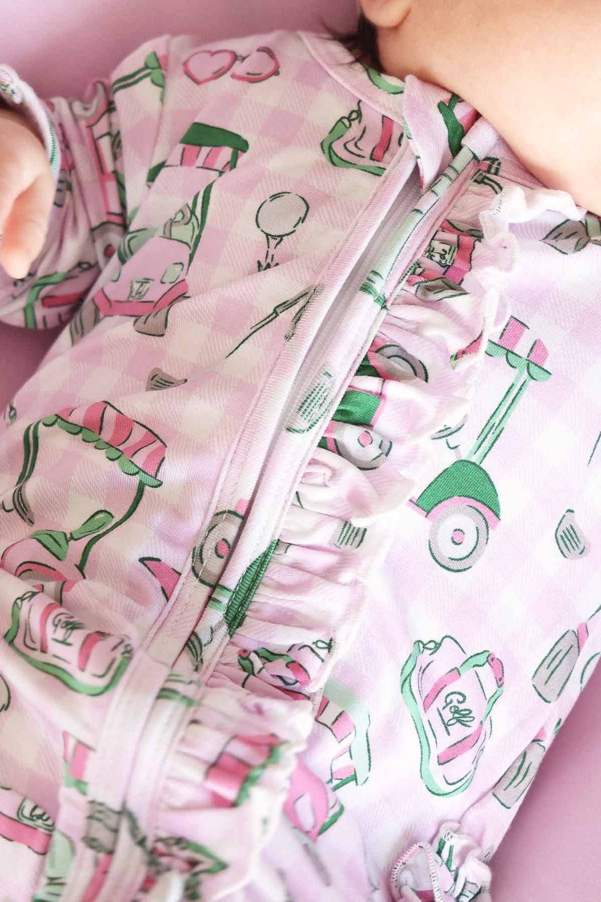 Birdie Babes Ruffle Zipper Footie