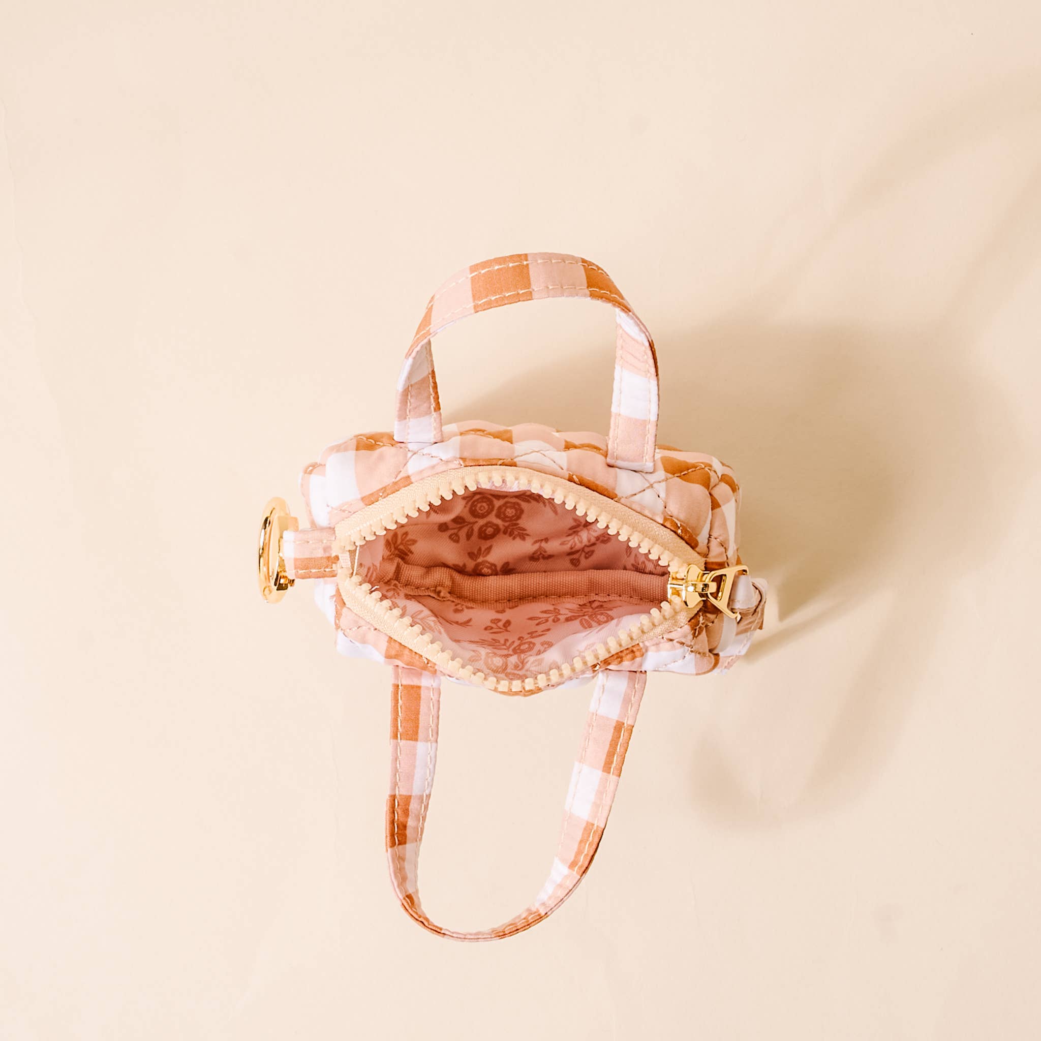 Little Duffle Charm-Maple Gingham