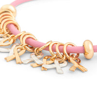 Pink Ribbon Charm Bracelet