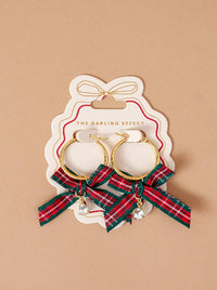 Dressed in Plaid Hoop Earrings