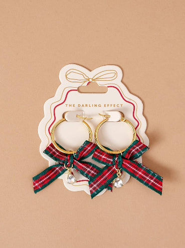 Dressed in Plaid Hoop Earrings