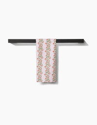 Floral Fall Stripe Bar Towel
