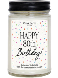 Happy 80th Birthday Candle