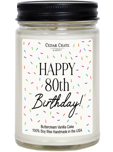 Happy 80th Birthday Candle