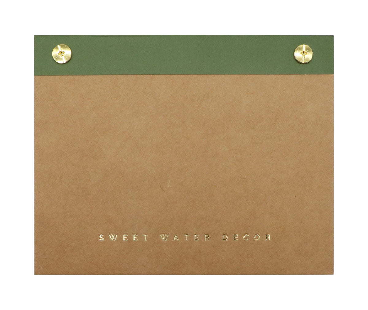 Small Green Gold Notepad