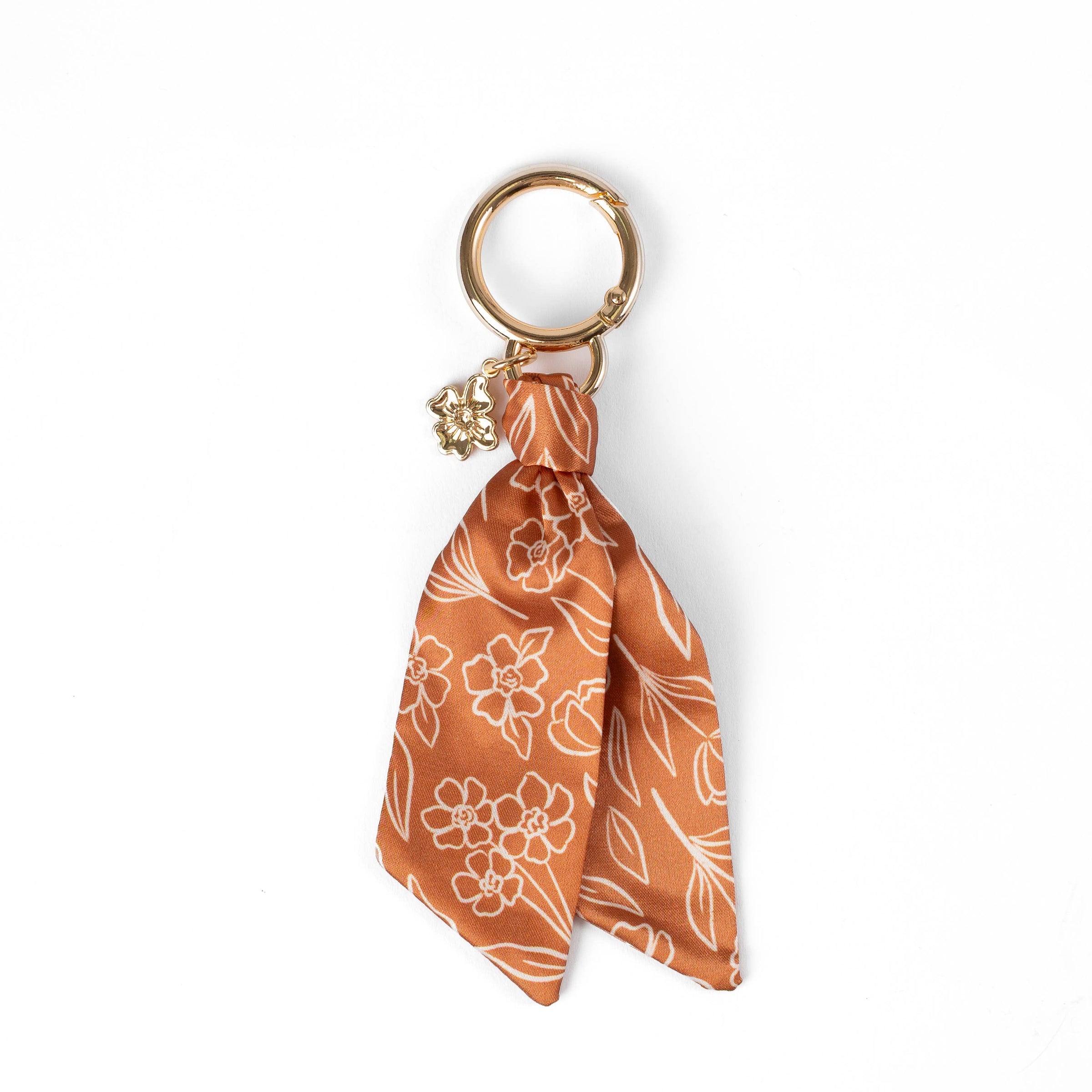 Floral Satin Keychain