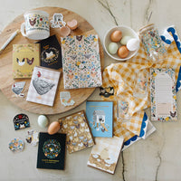 Chickens  & Flowers Stitched Notebook